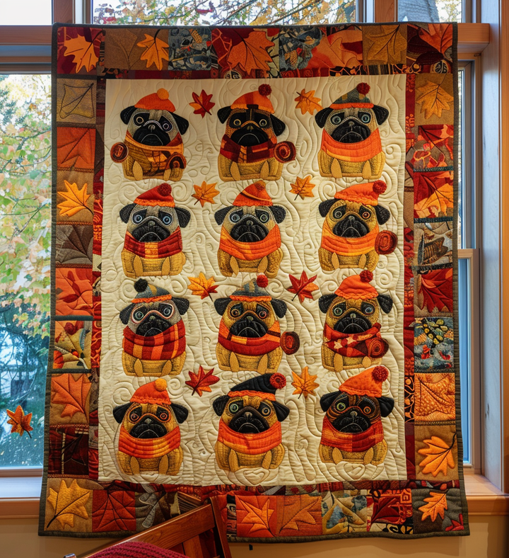 Gesteppte Decke – Pugs Vibe Herbst NCU0VL078