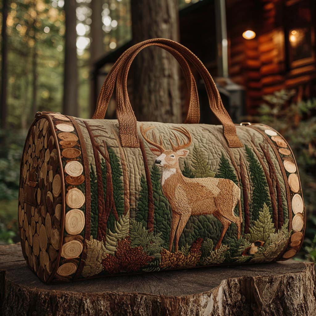 Gesteppte Reisetasche – Herbsthirsch