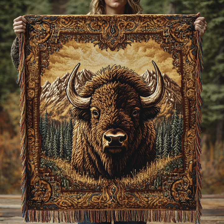 Gewebte Decke – Bison-Charme NCU0DV3911