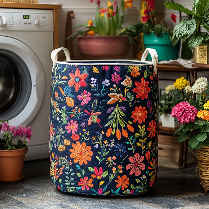 Gesteppter Wäschekorb – im Boho-Stil NCU0DV616