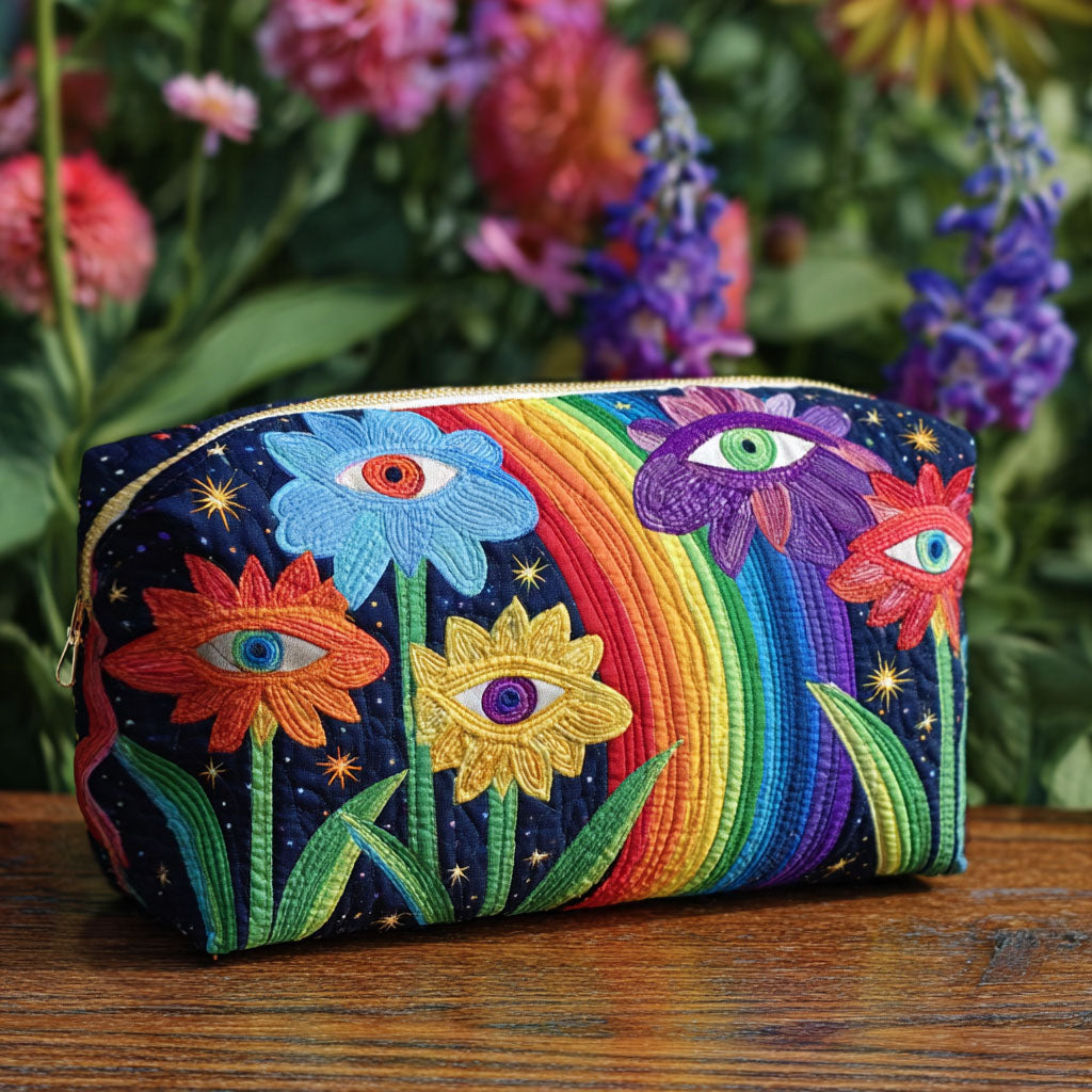 Gesteppte Kosmetiktasche mit Boho-Pilzen NCU0PT9279