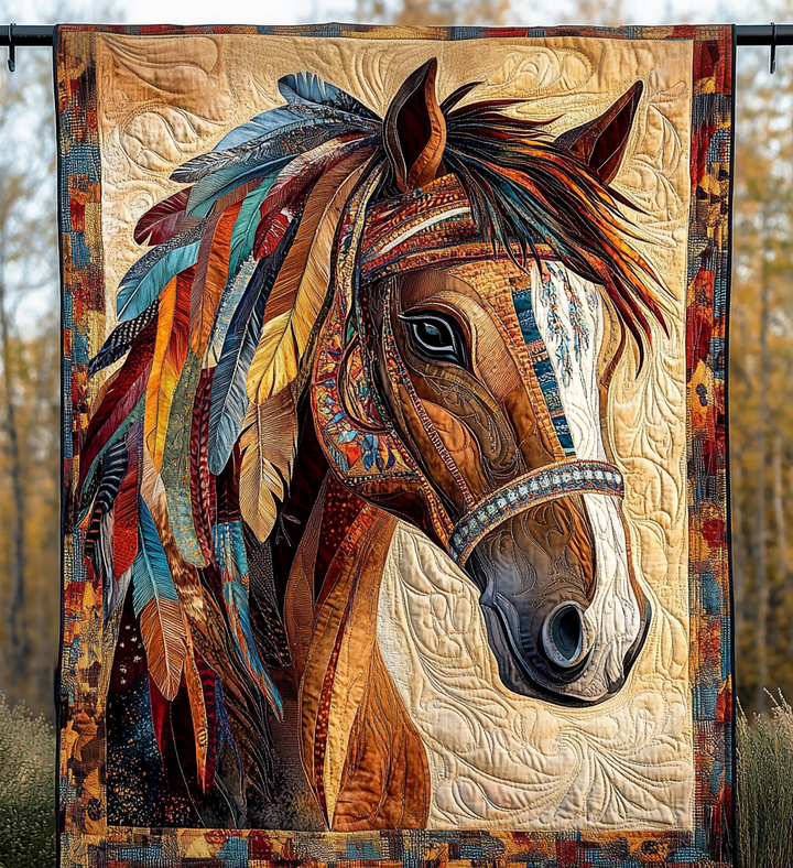 Kunst-Wandbehang – Mutiges Wildpferd NCU0DV849