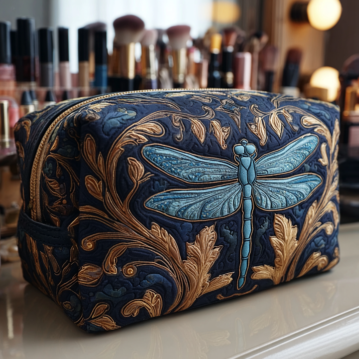 Gesteppte Kosmetiktasche mit leuchtender Libelle NCU0DK10233