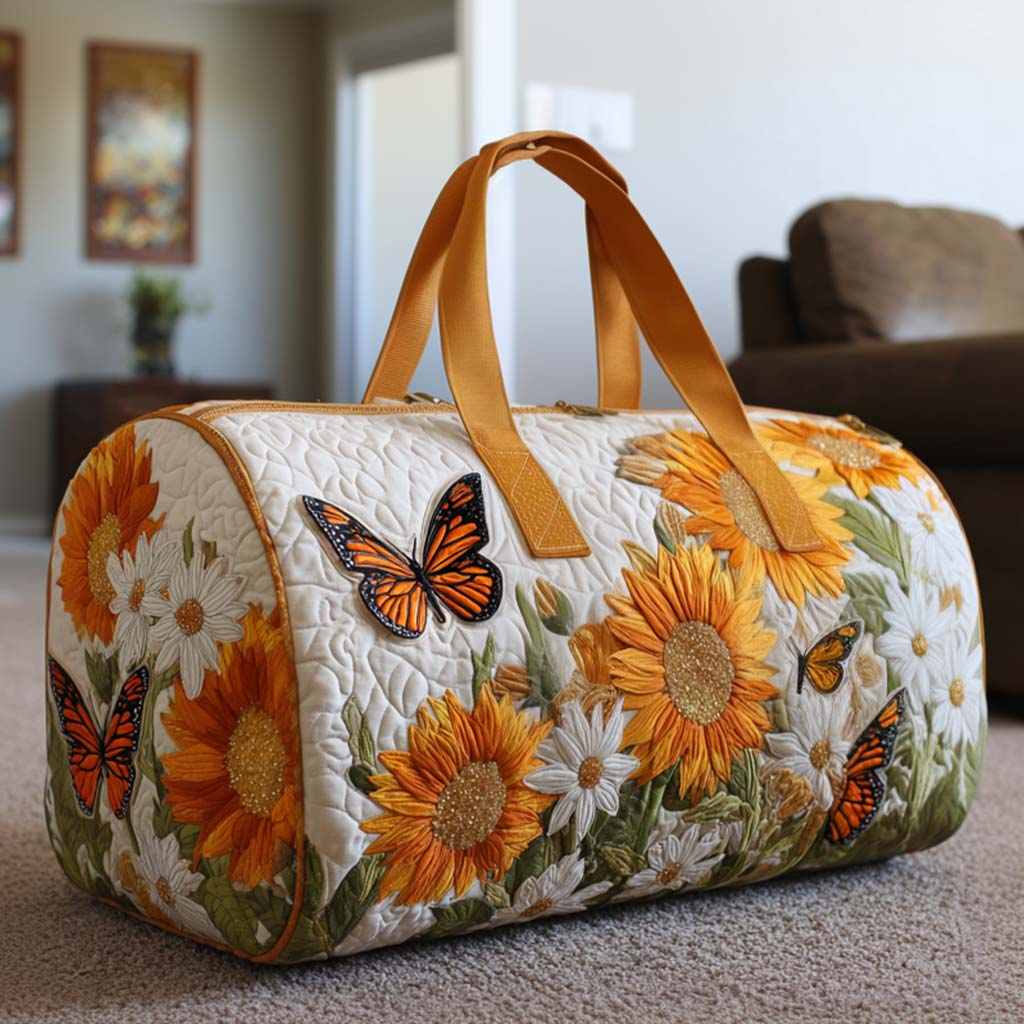 Gesteppte Reisetasche – Helle Felder