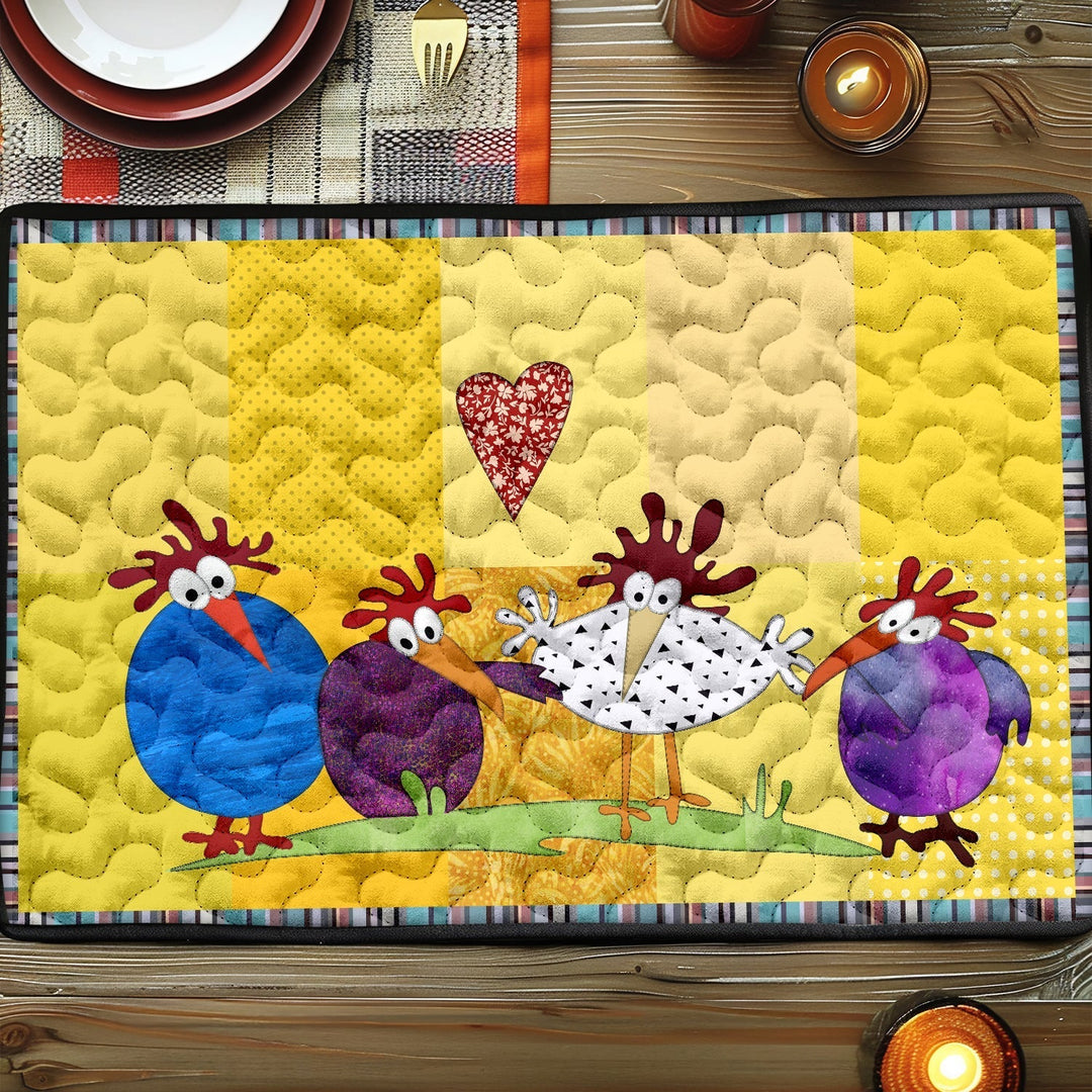 Gesteppte Tischsets – Huhn NCU0LL009