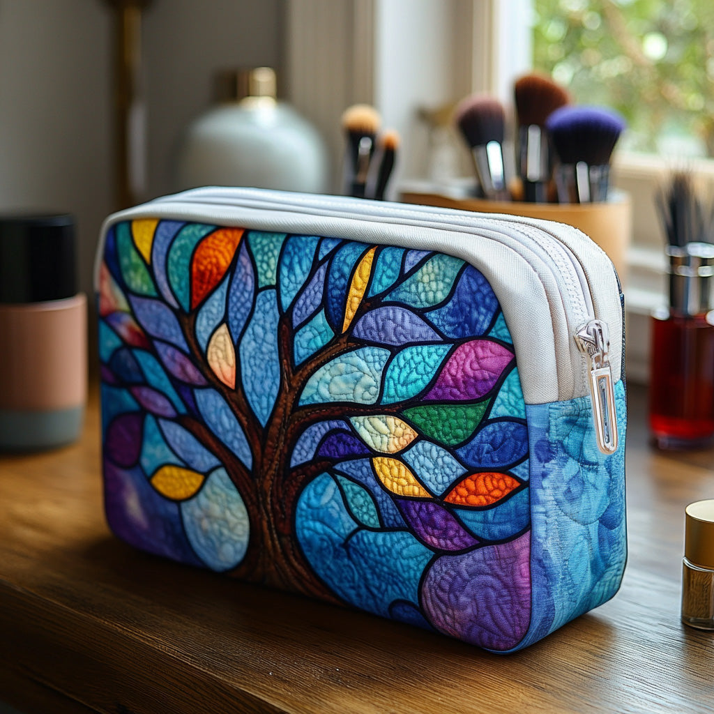 Gesteppte Kosmetiktasche mit Lebensbaum NCU0DV7890