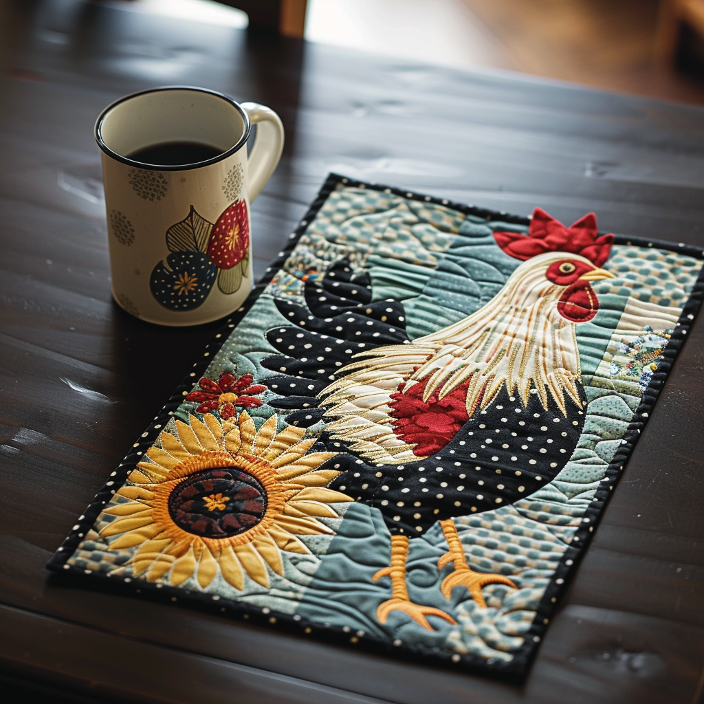 Gesteppte Tischsets – mit Huhn NCU0VT02