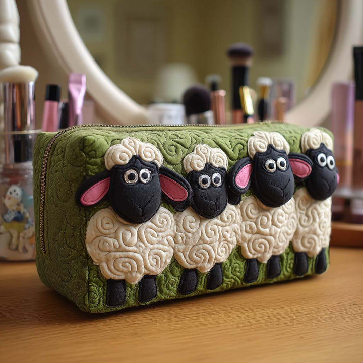 Gesteppte Kosmetiktasche mit weichem Flock NCU0NT10384