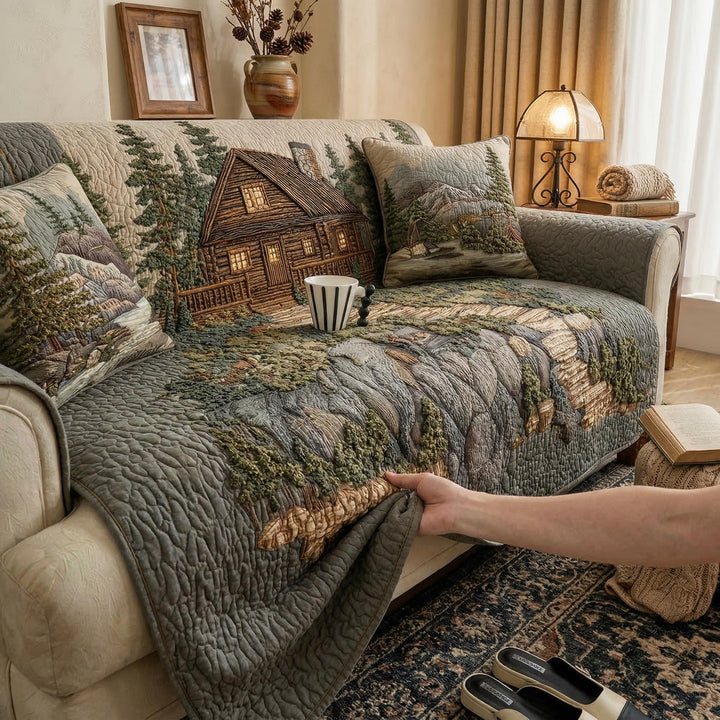 Gesteppter Sofabezug – mit Waldmuster NCU0TD1797