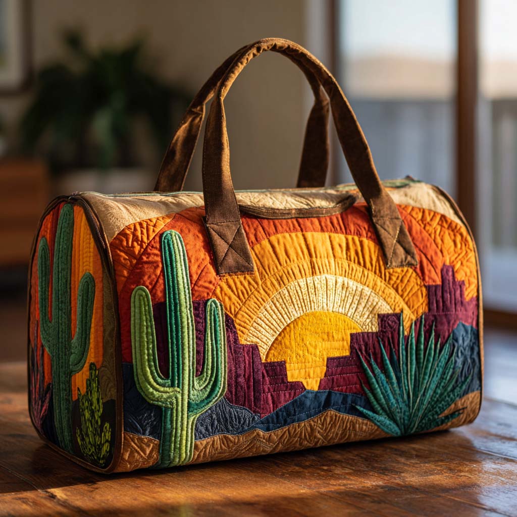 Gesteppte Reisetasche – Wüstenmorgen