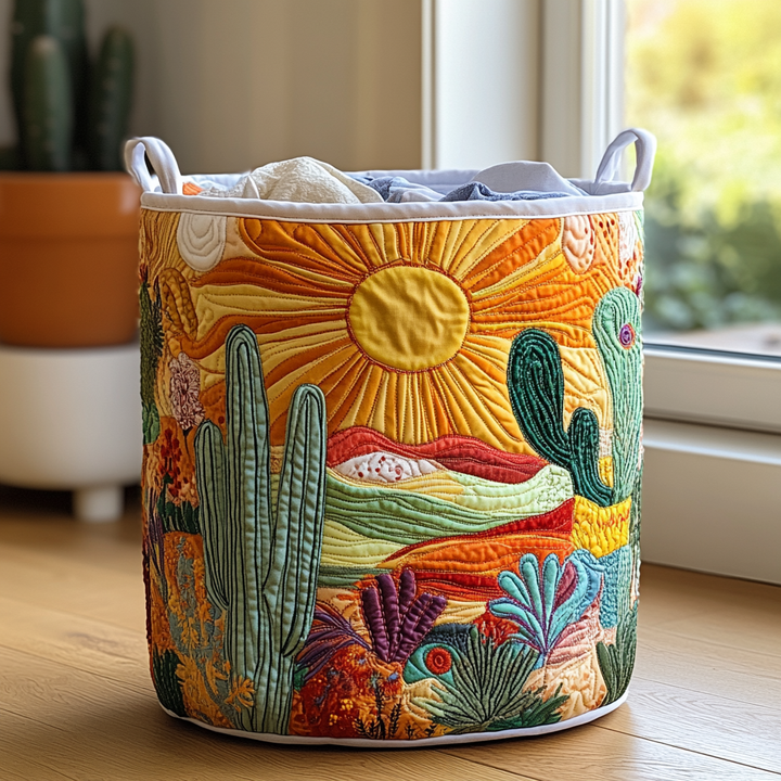 Gesteppter Wäschekorb – mit Blumenmuster NCU0QN003