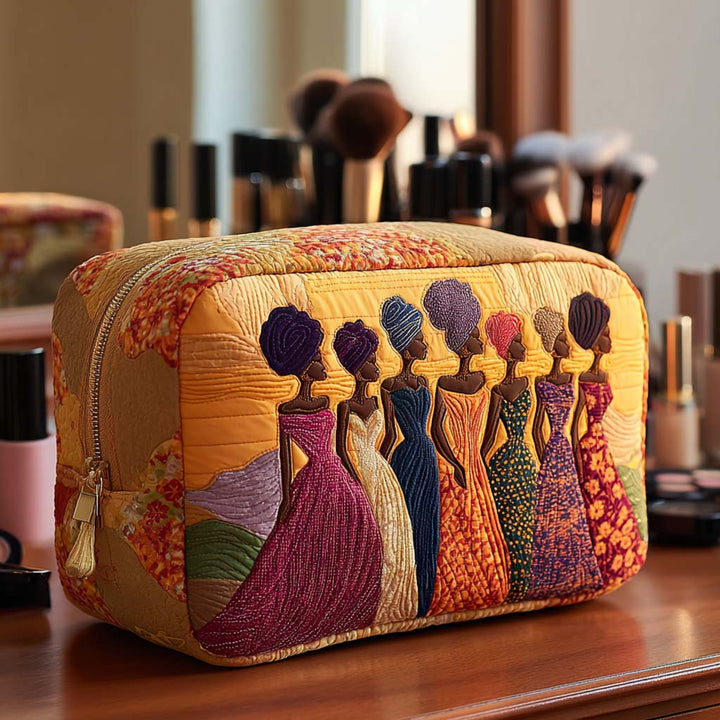Gesteppte Kosmetiktasche mit zartem Muster NCU0NT10373