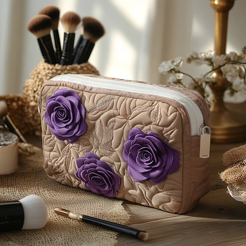 Gesteppte Kosmetiktasche mit verzauberter Rose NCU0DV7742