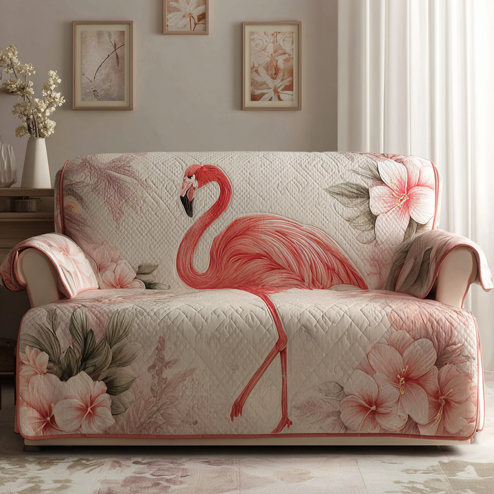 Gesteppter Sofabezug – mit Flamingos NCU0DV8999
