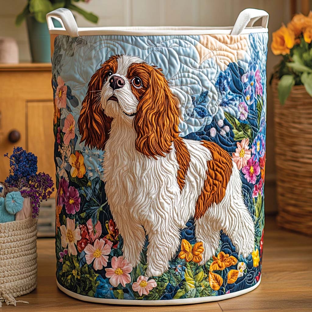 Gesteppter Wäschekorb – mit Blumendesign NCU0NXD782