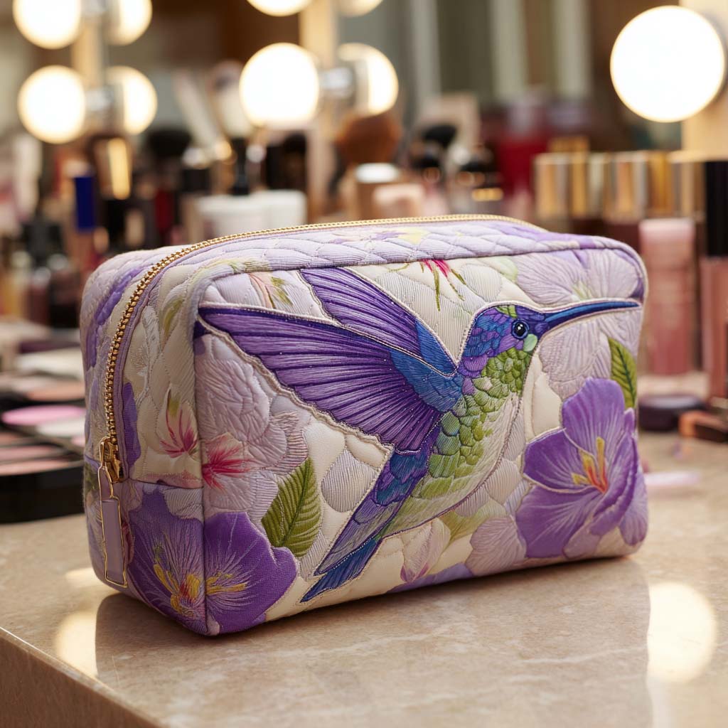 Gesteppte Kosmetiktasche mit floralem Flug NCU0NT10160