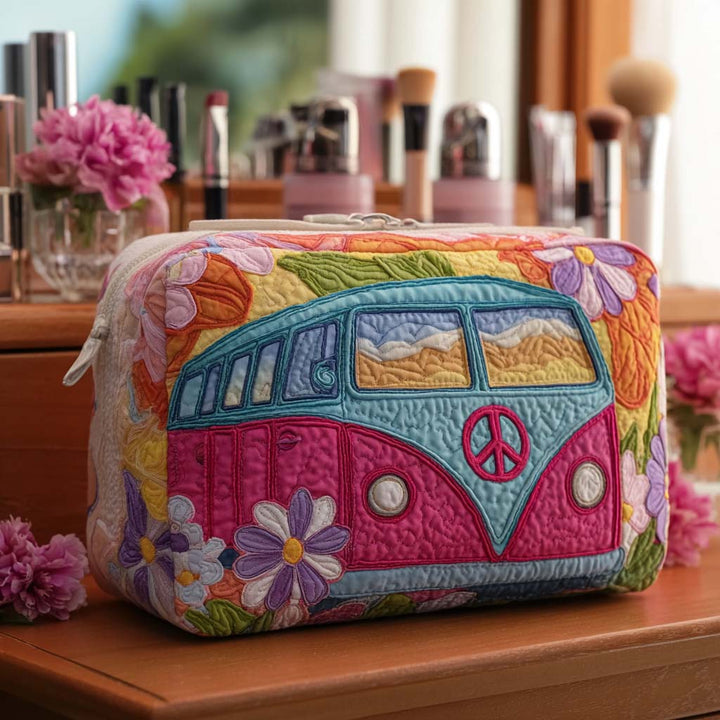 Gesteppte Kosmetiktasche mit geblümtem Mini NCU0PT9427