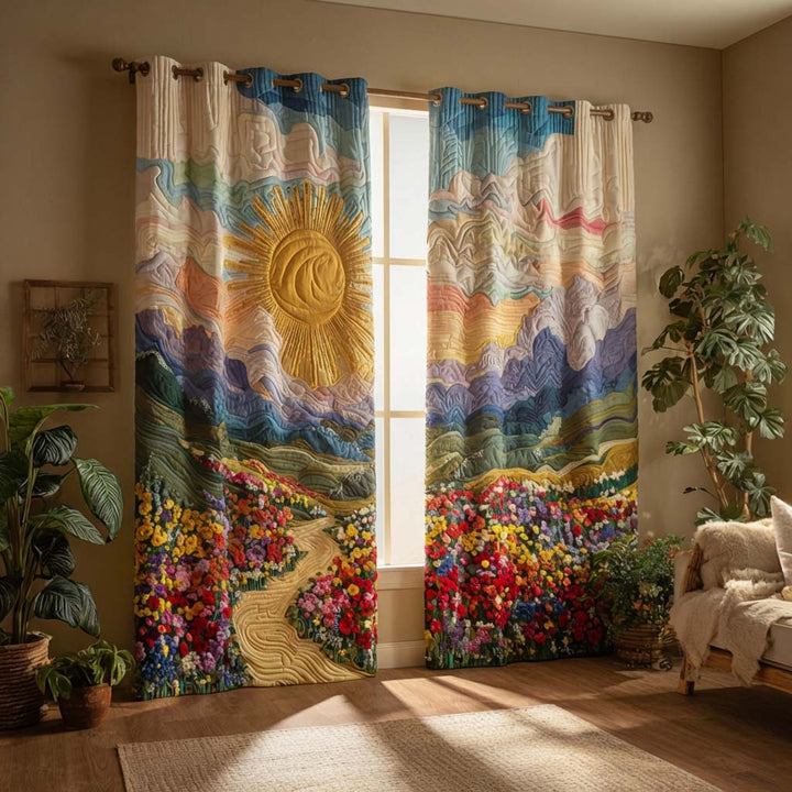 Gesteppte Vorhänge – Floral Path NCU0HH1765