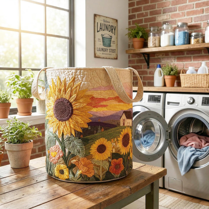 Gesteppter Wäschekorb – mit Blumendesign NCU0NTD018