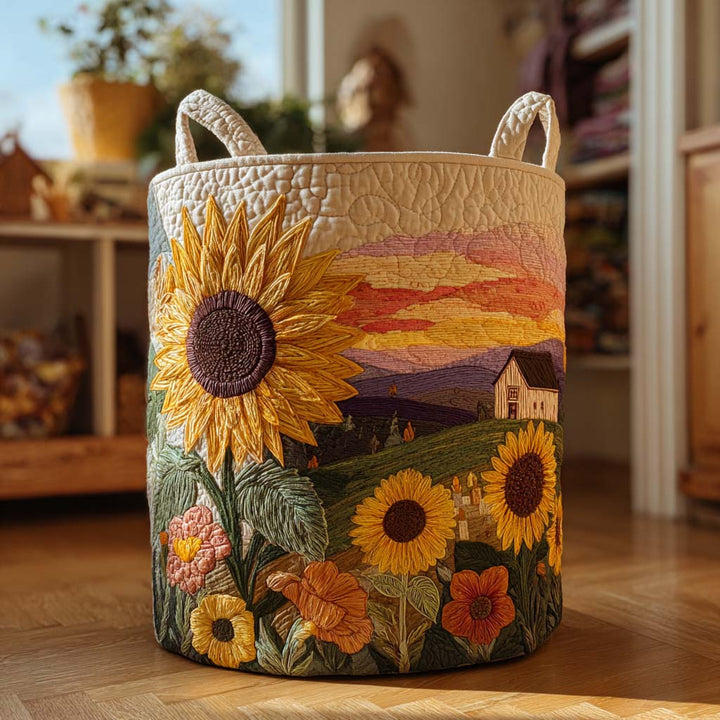 Gesteppter Wäschekorb – mit Blumendesign NCU0NTD018