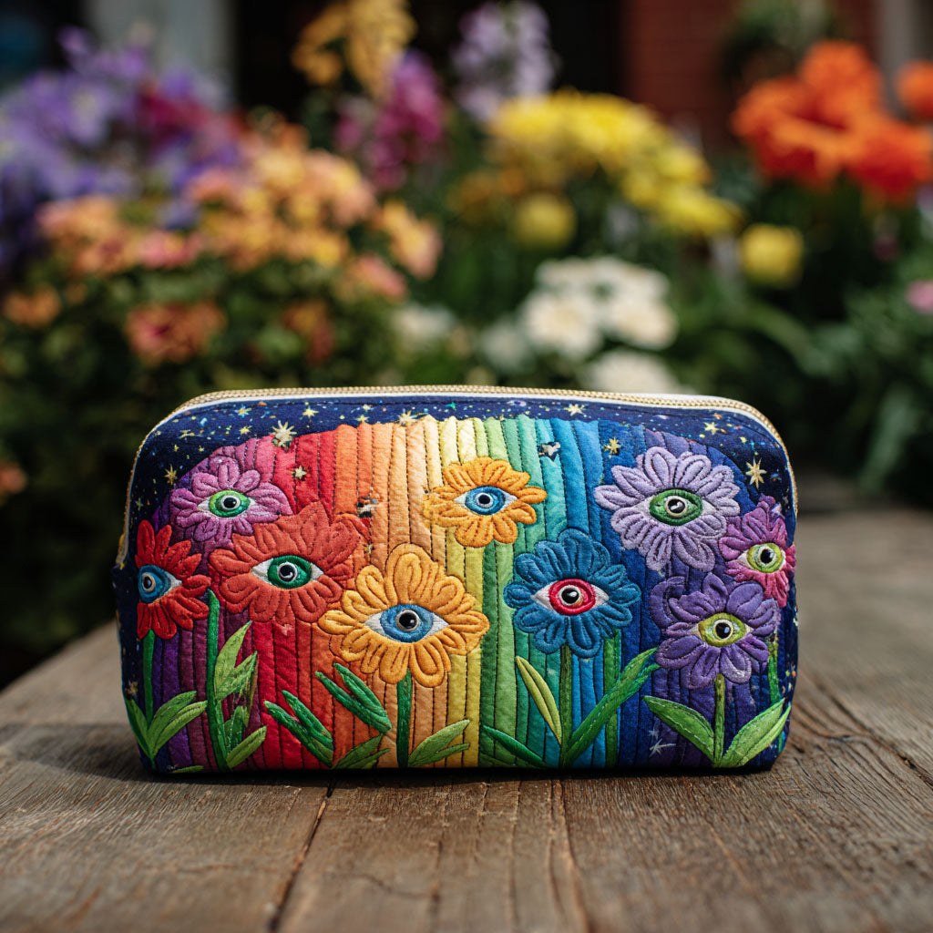 Gesteppte Kosmetiktasche mit Retro-Wald NCU0PT9285