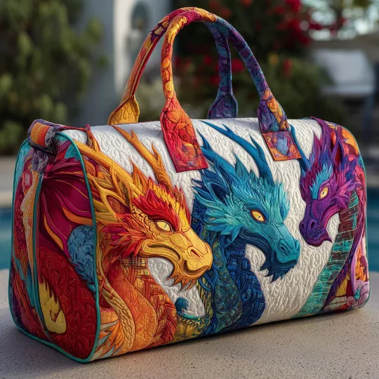Gesteppte Reisetasche – Drache