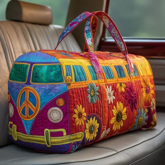 Gesteppte Reisetasche – Hippiebus