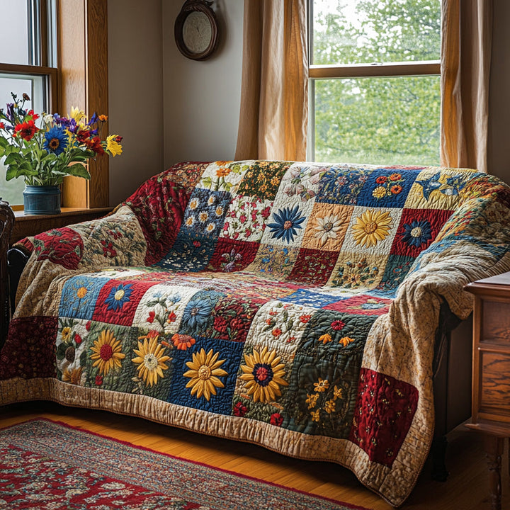 Gesteppter Sofabezug – mit Gänseblumenfeld NCU0VL2992