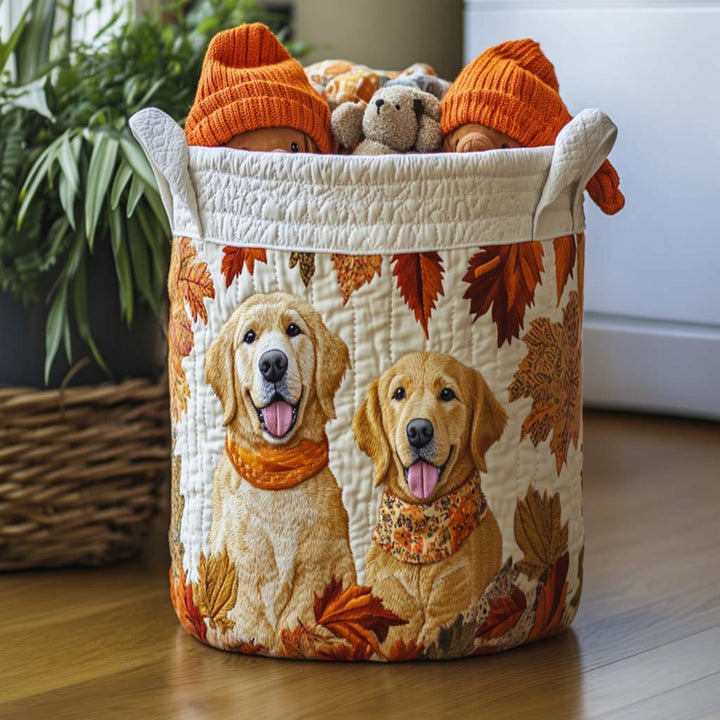 Gesteppter Wäschekorb – mit Golden Retriever NCU0QN013