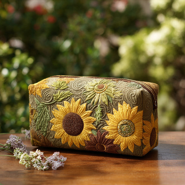 Gesteppte Kosmetiktasche mit goldenem Feld NCU0PT9256