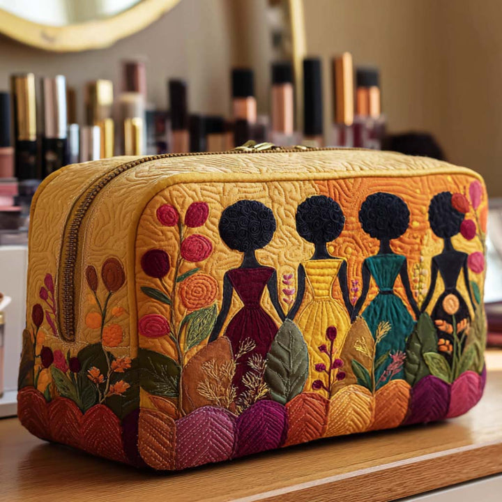 Gesteppte Kosmetiktasche mit goldenen Details NCU0NT10377