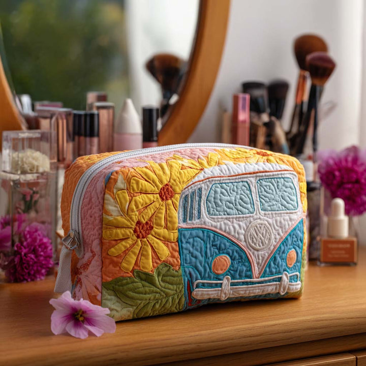 Gesteppte Kosmetiktasche mit goldenem Horizont NCU0PT9429