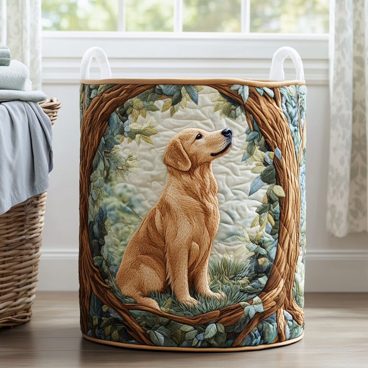 Gesteppter Wäschekorb – mit Golden Retriever NCU0DDK840