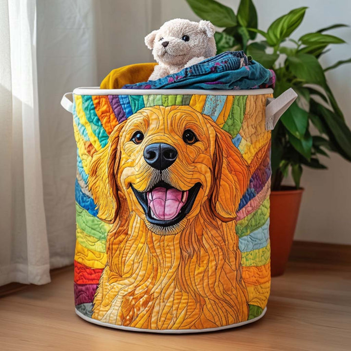 Gesteppter Wäschekorb – mit Golden Retriever NCU0QN013