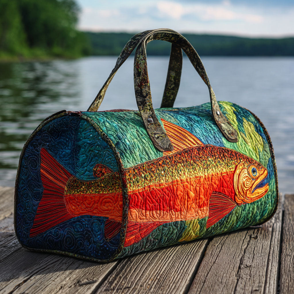 Gesteppte Reisetasche – Goldene Forelle