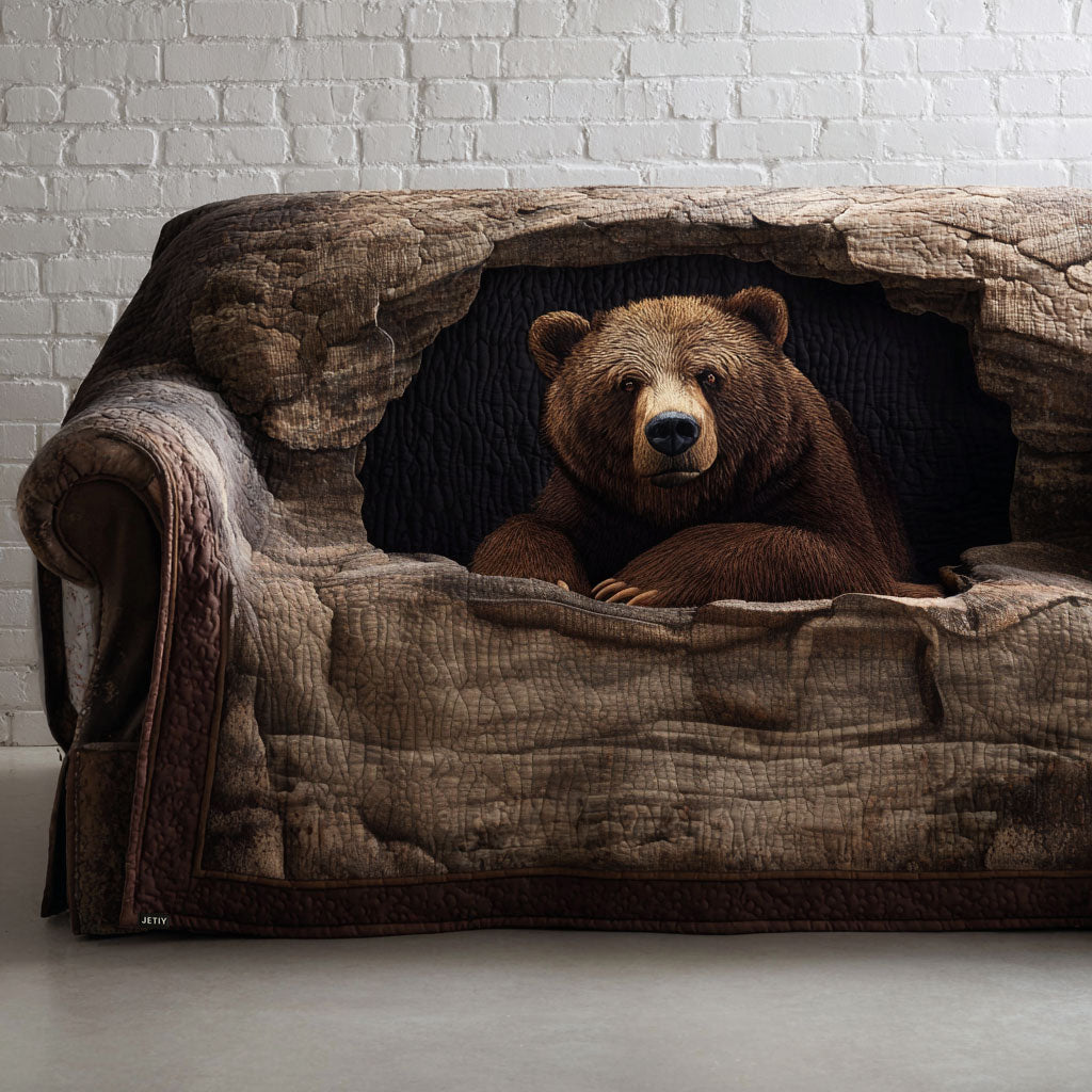 Gesteppter Sofabezug – mit Grizzlybär NCU0PT9723