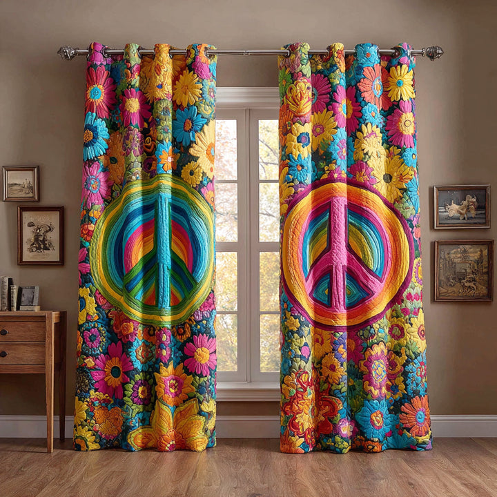Gesteppte Vorhänge – Hippie Peace Dream NCU0TD1491