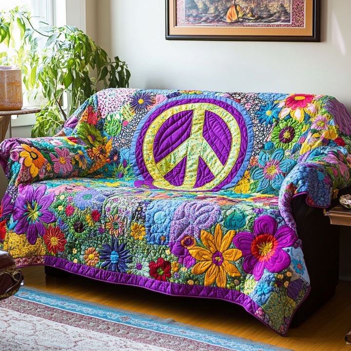 Gesteppter Sofabezug – Gesteppter Hippie-Sofabezug NCU0DK10847
