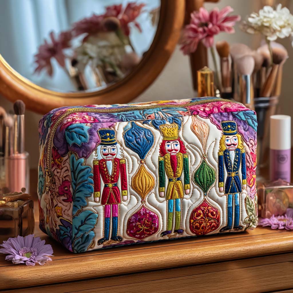 Gesteppte Kosmetiktasche mit Weihnachtssoldat NCU0PT9502