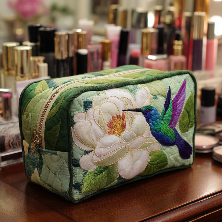 Gesteppte Kosmetiktasche mit Kolibris NCU0DK10215