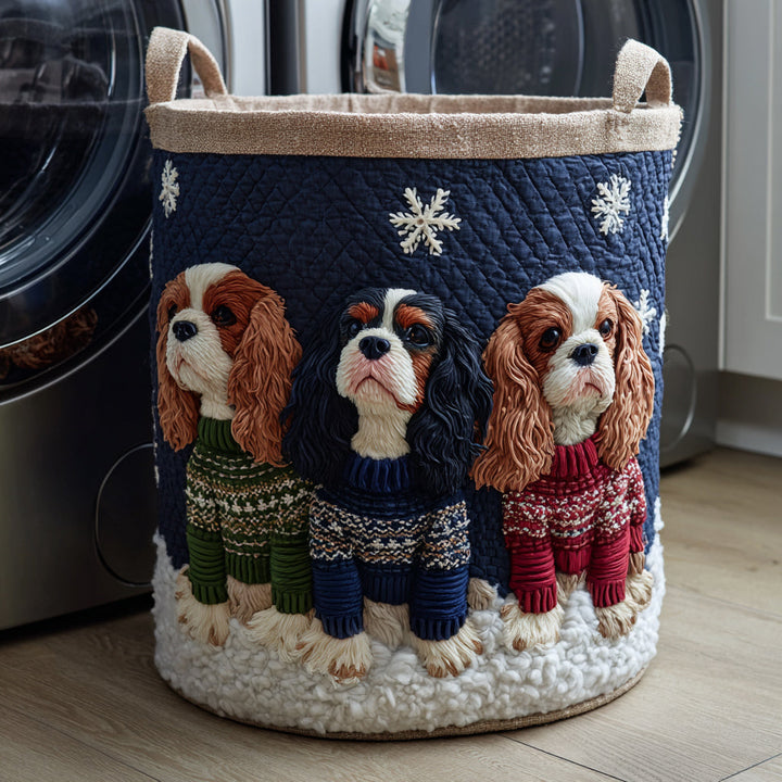 Gesteppter Wäschekorb – mit Cavalier King Charles NCU0HNH460