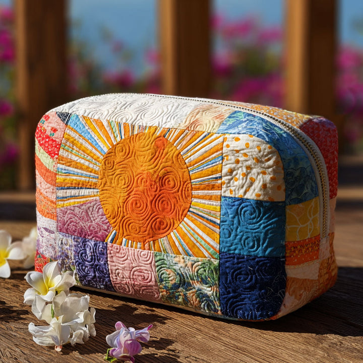 Gesteppte Kosmetiktasche mit zarter Sonne NCU0PT9291