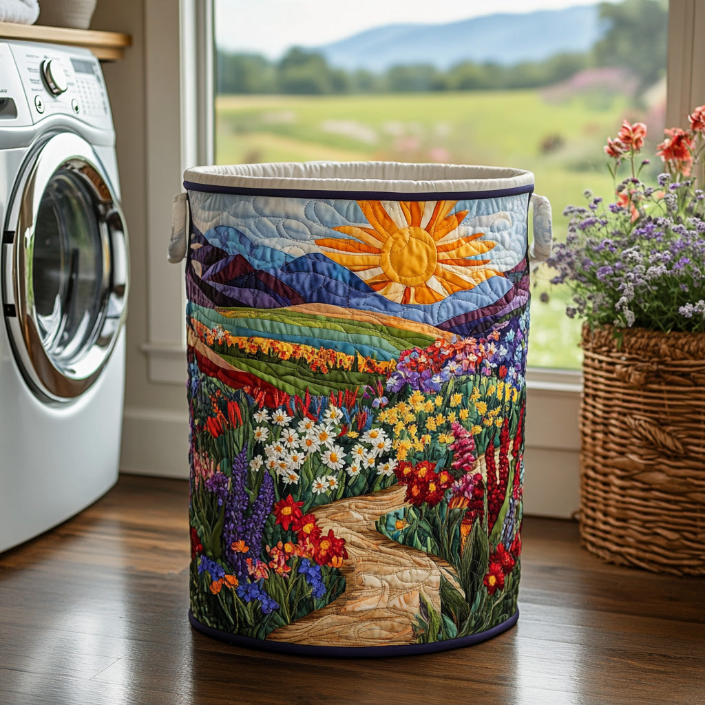 Gesteppter Wäschekorb – mit Blumenmuster NCU0DV741