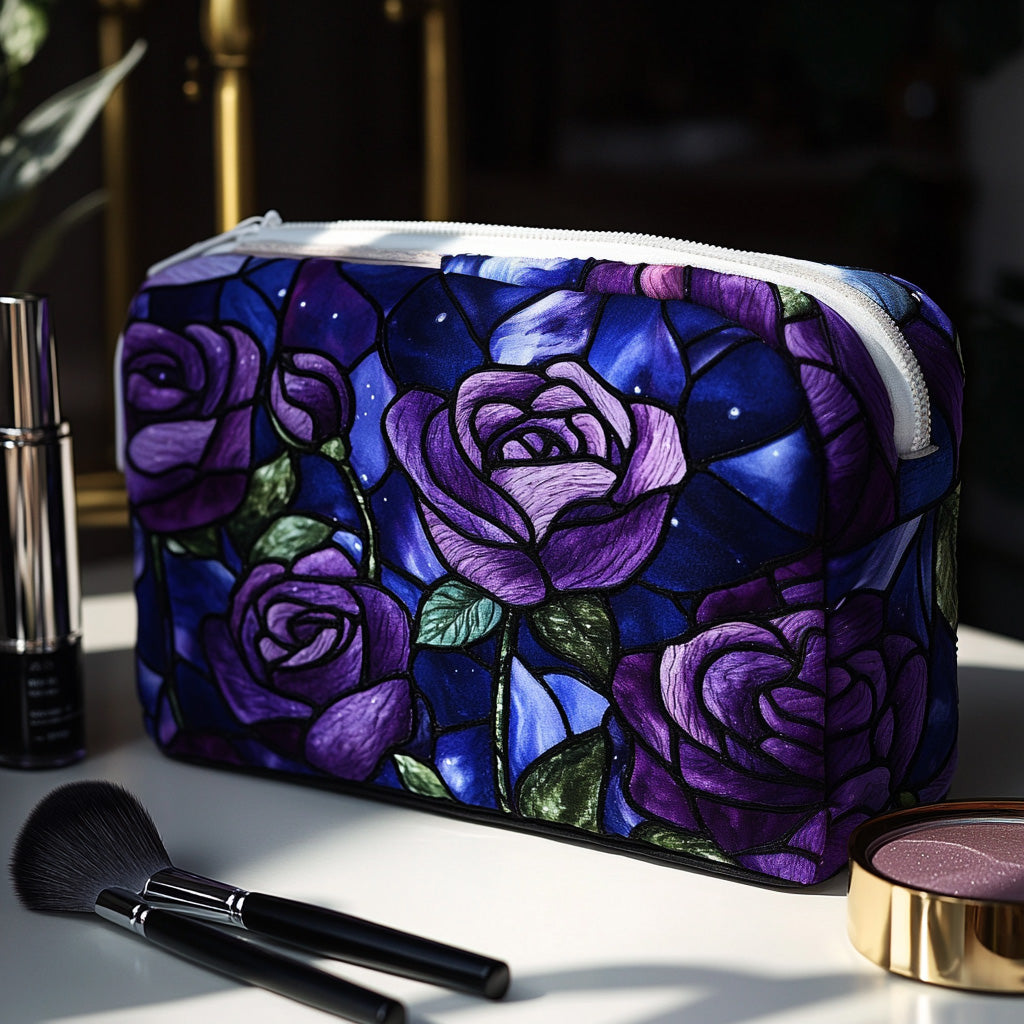 Gesteppte Kosmetiktasche mit Nachtrose NCU0DV7739