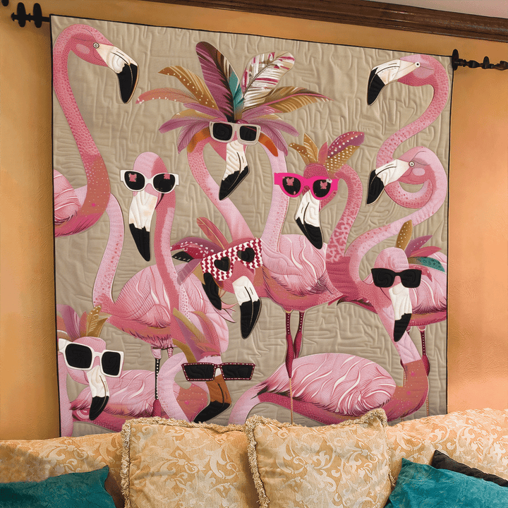 Gesteppte Decke – Tropical Flamingo Delight NCU0TL748