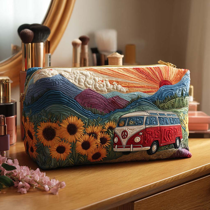 Gesteppte Kosmetiktasche mit Naturreise NCU0PT9474