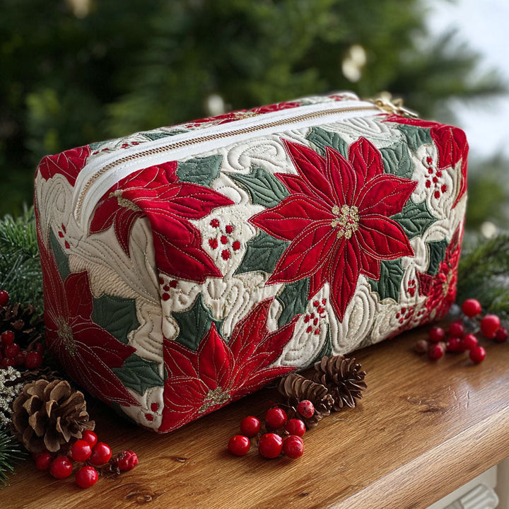Gesteppte Kosmetiktasche mit Weihnachtsstern NCU0PT9272