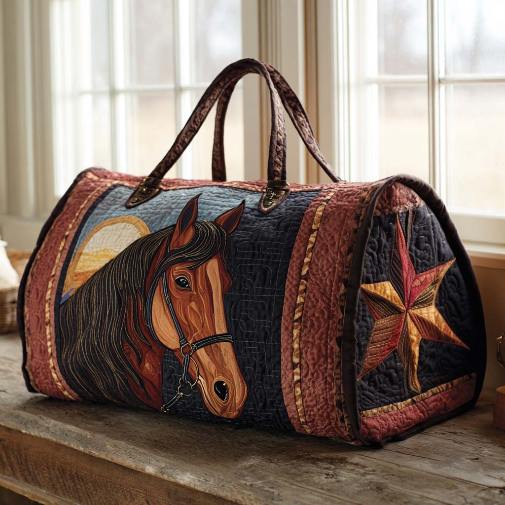 Gesteppte Reisetasche – Präriepferd