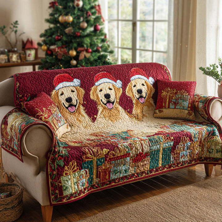 Gesteppter Sofabezug – mit Golden Retriever NCU0HH980
