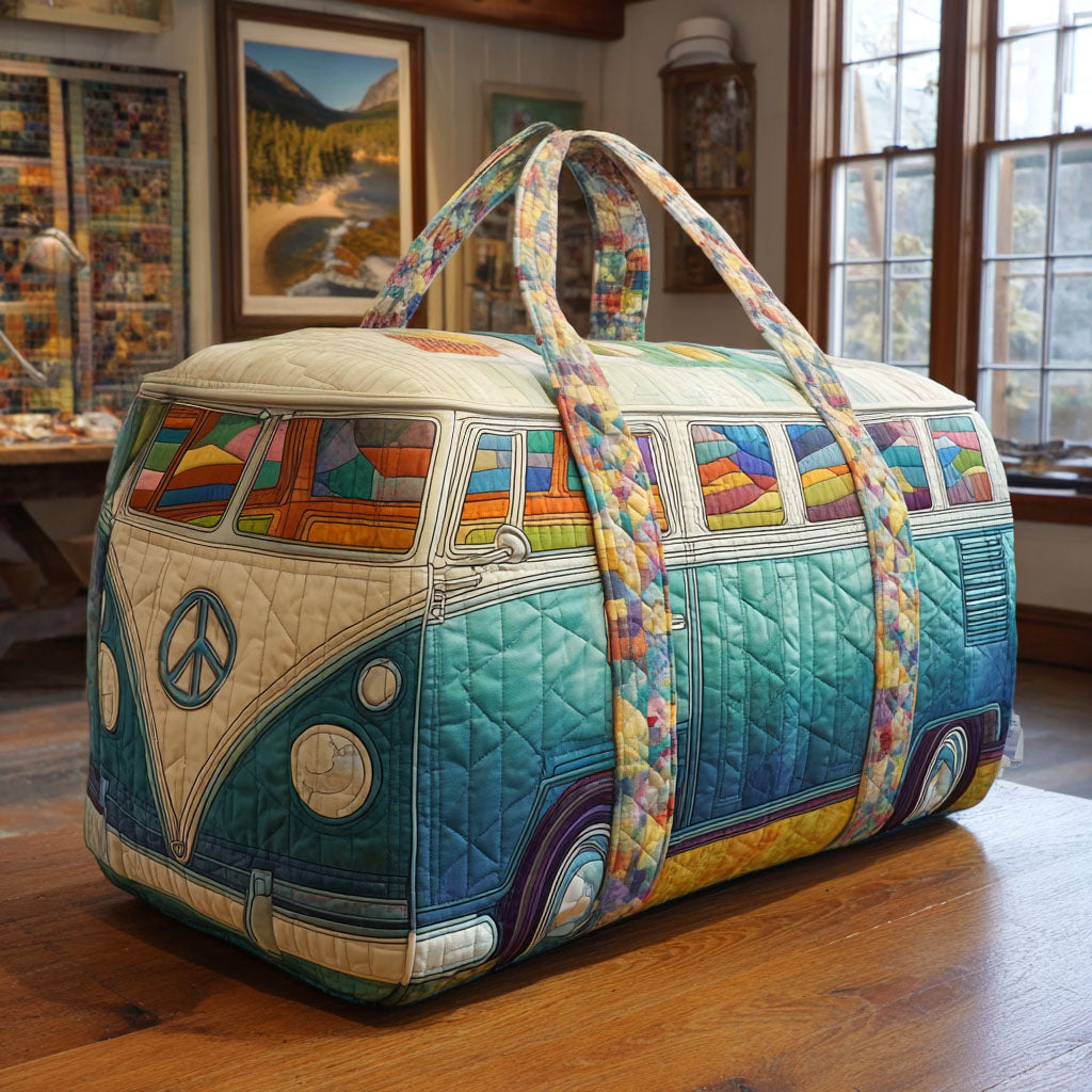 Gesteppte Reisetasche – Retro-Bus